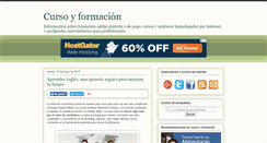 Desktop Screenshot of cursoyformacion.com